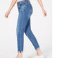 Calça jeans reta com botões e cintura alta Rewash Junior's, azul, tamanho 1