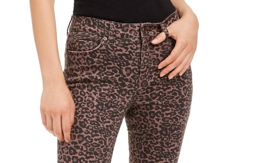 Calça jeans skinny estampada Rewash Juniors, roxa, tamanho 15