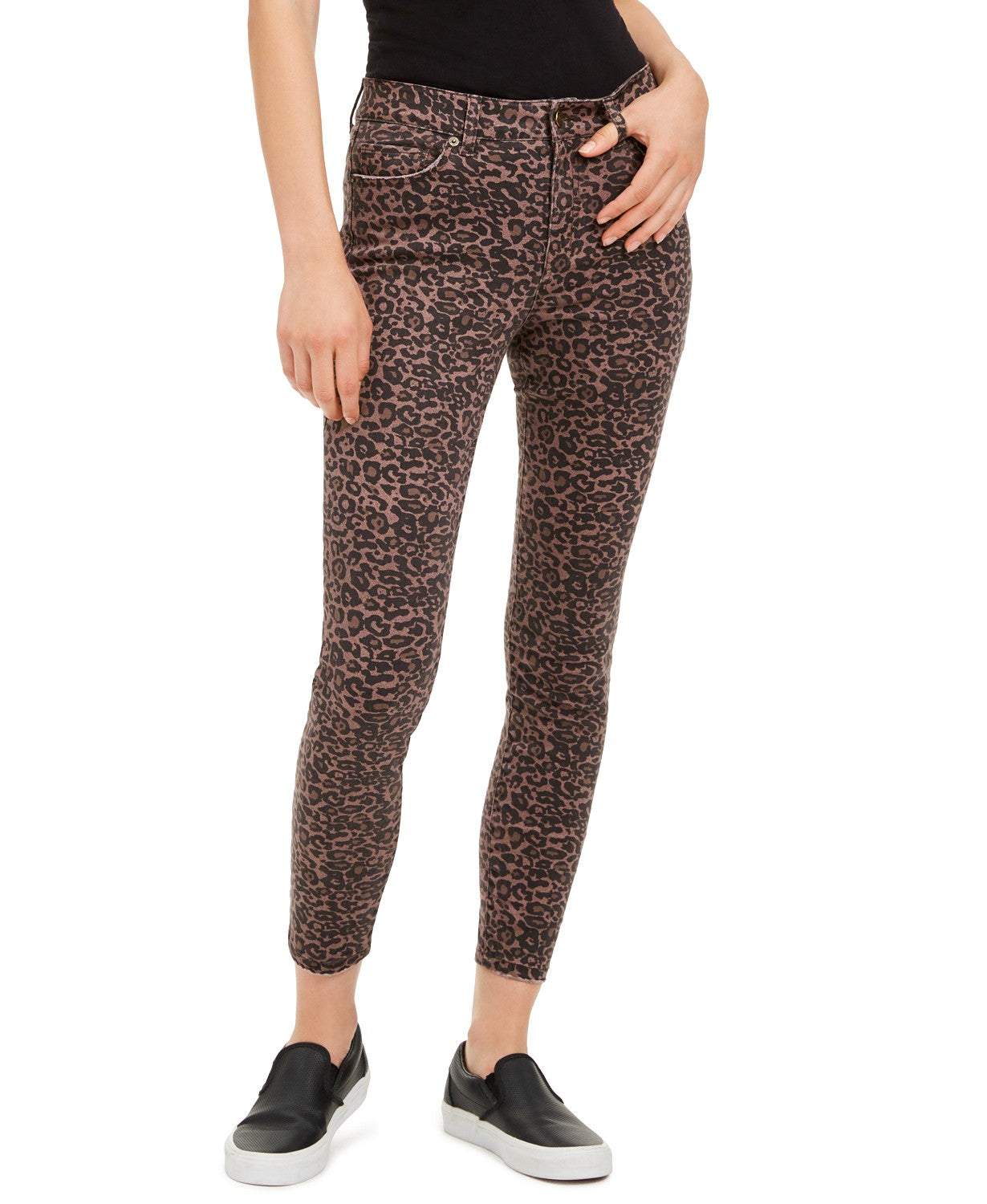 Calça jeans skinny estampada Rewash Juniors, roxa, tamanho 15