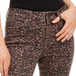 Calça jeans skinny estampada feminina Rewash Junior, roxa, tamanho 5