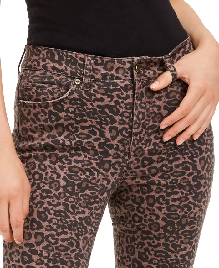 Calça jeans skinny estampada feminina Rewash Junior, roxa, tamanho 5