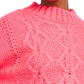 Suéter de tricô Cable Knit da Hooked Up By Iot Junior, rosa brilhante, tamanho X-S