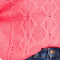Suéter de tricô Cable Knit da Hooked Up By Iot Junior, rosa brilhante, tamanho X-S