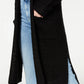Cardigan Duster Texturizado para Juniores da Hooked Up by IOT, Preto, Tamanho Médio