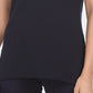 Camisa polo feminina Tommy Hilfiger Core preta tamanho grande