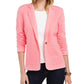 Tommy Hilfiger Blazer Feminino de Malha com Botão Único Rosa Tamanho Médio