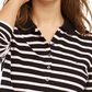 Camisa polo feminina Tommy Hilfiger manga comprida preta tamanho pequeno