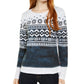 Tommy Hilfiger Fair Isle Cotton Top Feminino Branco Tamanho Grande