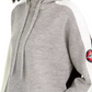 Tommy Hilfiger Moletom com capuz feminino de manga larga, cinza, tamanho pequeno