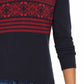 Suéter Tommy Hilfiger Fair Isle Ivy Cotton Feminino Azul Tamanho Extra Grande