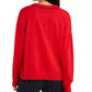 Tommy Hilfiger Suéter feminino de gola redonda Varsity vermelho tamanho extra grande