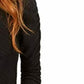 Blusa texturizada franzida Crave Fame Juniors, preta, tamanho médio