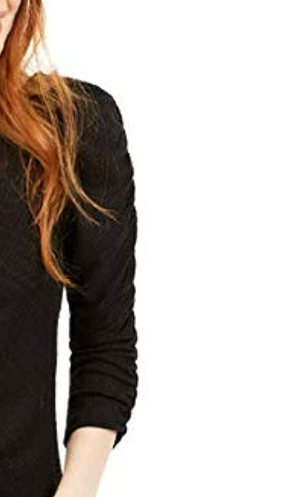 Blusa texturizada franzida Crave Fame Juniors, preta, tamanho médio