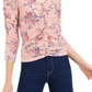 Blusa floral franzida Crave Fame Junior's rosa tamanho grande
