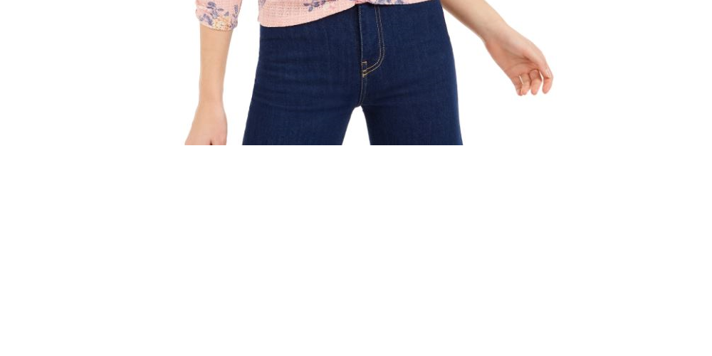 Blusa floral franzida Crave Fame Junior's rosa tamanho grande