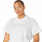 Camisa polo feminina Tommy Hilfiger Core, branca, tamanho extra grande