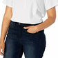 Camisa polo feminina Tommy Hilfiger Core, branca, tamanho extra grande