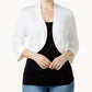 Cardigan Bolero Feminino Jessica Howard Branco Tamanho Grande