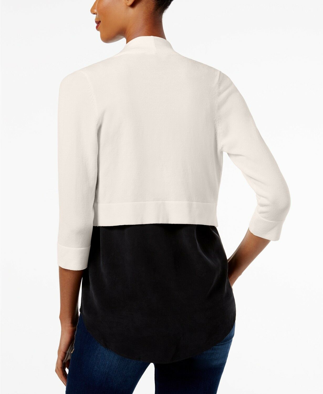Cardigan Bolero Feminino Jessica Howard Branco Tamanho Médio