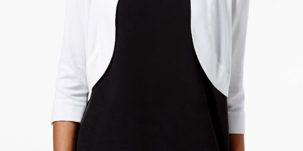 Cardigan Bolero Feminino Jessica Howard Tamanho Natural Pequeno