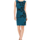 Vestido feminino Jessica Howard Petite Velvet Flocked Bkn Tamanho 14P