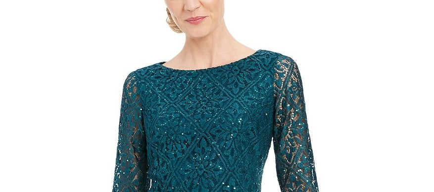 Vestido de renda com lantejoulas Jessica Howard feminino tamanho 16
