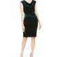 Vestido justo com decote em V e glitter em veludo, tamanho 12, da Jessica Howard, feminino
