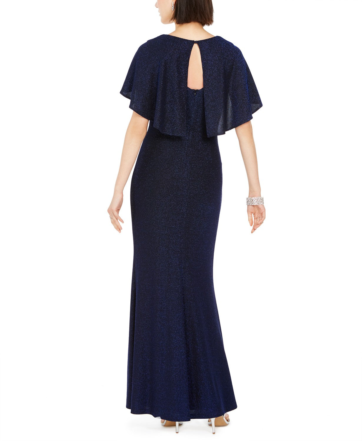 Vestido Capelet Feminino Jessica Howard Cinza Escuro Tamanho 16