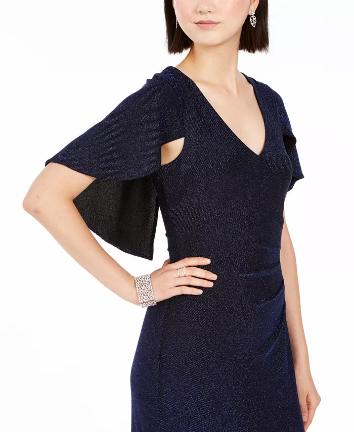 Vestido Capelet Feminino Jessica Howard Cinza Escuro Tamanho 16