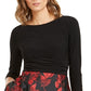 Vestido feminino Jessica Howard com saia plissada e ajuste evasê, preto, tamanho 12