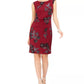 Vestido justo de veludo brilhante feminino Jessica Howard, tamanho 12, vermelho, pequeno
