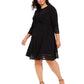 Jaqueta feminina Jessica Howard Plus Illusion-Trim preta tamanho 16W