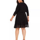 Jaqueta feminina Jessica Howard Plus Illusion-Trim preta tamanho 16W