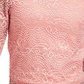 Blusa de renda com gola alta Crave Fame Juniors, tamanho médio, rosa, pequeno