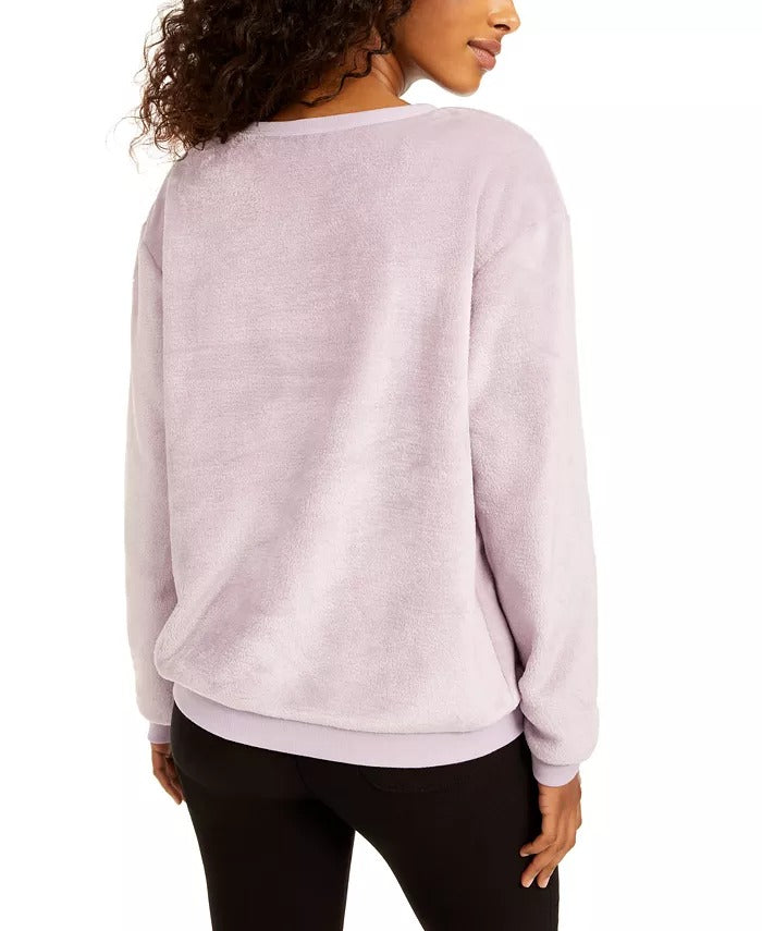 Moletom de pelúcia Too Cold To Care da Love Tribe Juniors, roxo, tamanho extra grande