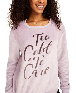 Moletom de pelúcia Too Cold To Care da Love Tribe Juniors, roxo, tamanho extra grande