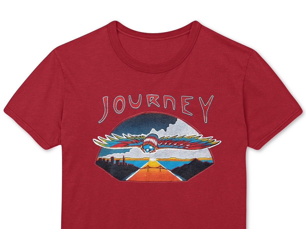 Camiseta Fea Masculina Journey Flying Graphic Vermelha Tamanho Médio