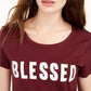 Camiseta com estampa gráfica Feeling Blessed do Love Tribe Juniors, vermelha, tamanho X-S