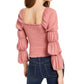 Rewash Juniors Top Feminino com Babados e Acabamento Rosa Tamanho Extra Pequeno