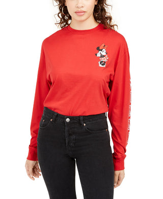Disney Juniors' Minnie Mouse Graphic T-Shirt Red Size Small
