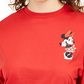 Camiseta estampada da Minnie Mouse da Disney Juniors, vermelha, tamanho pequeno