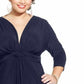 Vestido longo sem mangas com nó Love Squared feminino plus size, tamanho cobalto 1X