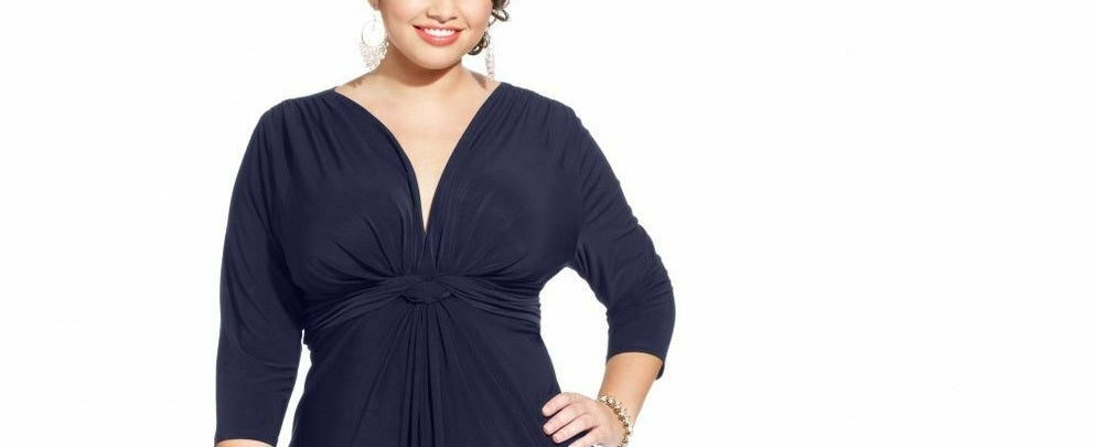 Vestido longo sem mangas com nó Love Squared feminino plus size, tamanho cobalto 1X