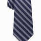 Gravata de seda listrada clássica masculina Calvin Klein, azul, tamanho regular
