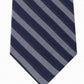 Gravata de seda listrada clássica masculina Calvin Klein, azul, tamanho regular
