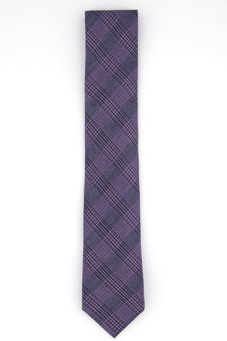 Gravata Calvin Klein Masculina Graphite Classic Xadrez Roxa Tamanho Regular
