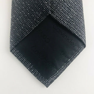 Gravata de seda Calvin Klein masculina, tamanho regular, cinza