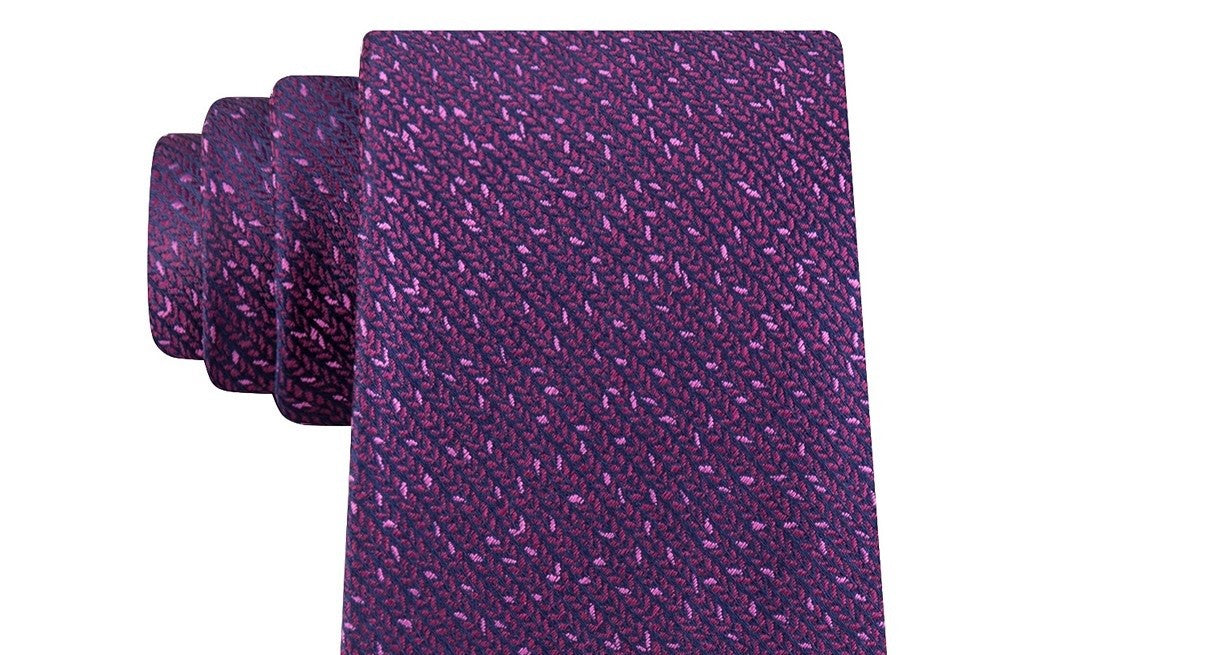 Gravata Calvin Klein Masculina Slim Knit Seda Rosa Tamanho Regular