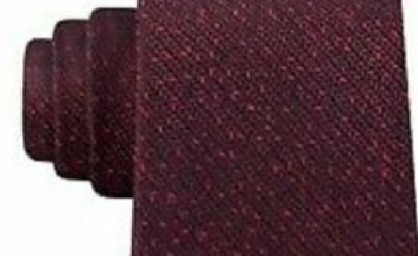 Gravata de seda Calvin Klein masculina, tamanho regular, vermelha
