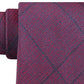 Gravata de seda xadrez slim masculina Calvin Klein, tamanho regular, marrom
